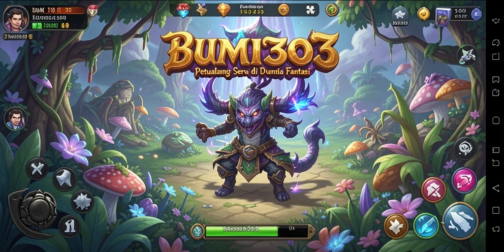 Screenshot BUMI303 yang menunjukkan petualangan seru di dunia fantasi.