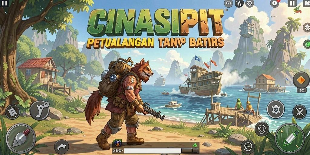 Tampilan gameplay menarik dari CINASIPIT dengan dunia terbuka yang luas.