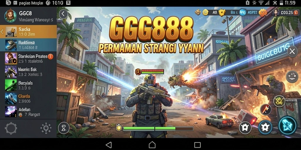 Tampilan gameplay menarik dari GGG888 dengan elemen strategi.