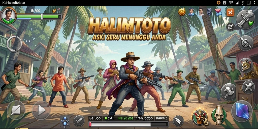 Tampilan menarik dari gameplay HALIMTOTO yang menegangkan