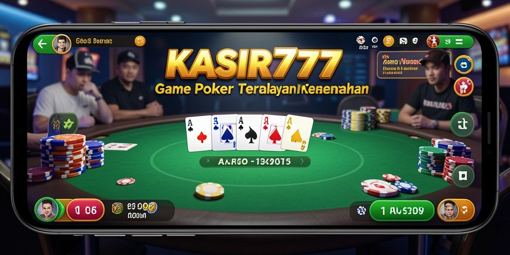 Screenshot utama KASIR777 menampilkan sesi permainan poker yang seru.