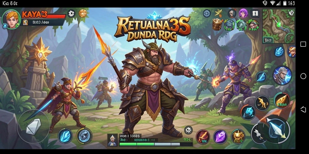 Tangkapan layar KAYA33 menunjukkan aksi seru dalam pertarungan RPG.