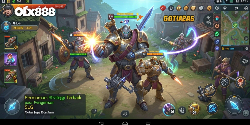 Tangkapan layar menunjukkan gameplay menegangkan dalam OLX888.
