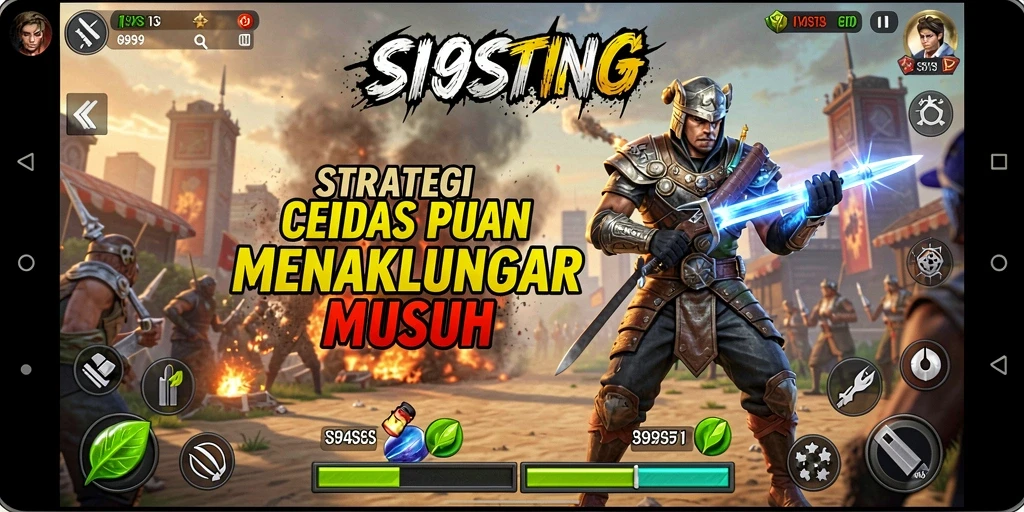 Screenshot gameplay S9S9 menampilkan pertempuran seru dan strategi mendalam.