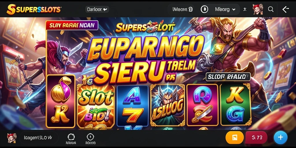 Tampilan mengesankan dari pertarungan dalam SUPERSLOTS dengan efek visual yang menakjubkan.