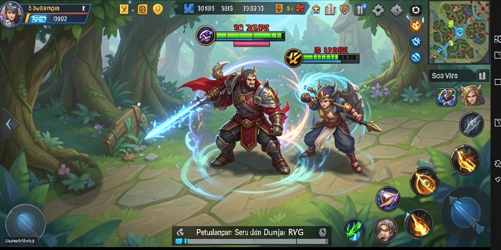 Screenshot gameplay RPG SVIP2 menampilkan petualangan seru dan pertarungan mendebarkan.