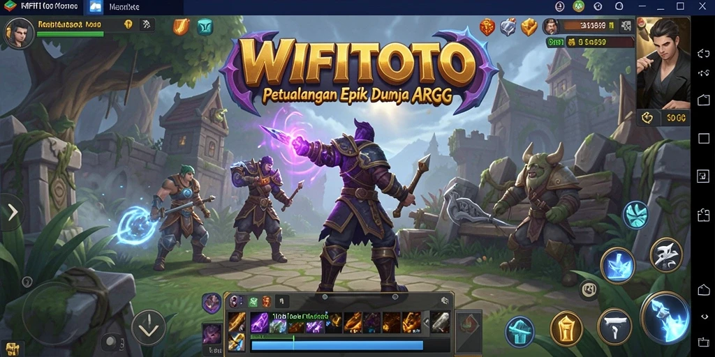 Tampilan gameplay ARPG yang penuh aksi di WIFITOTO.