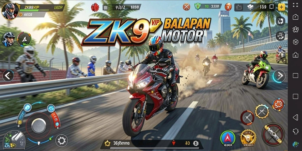 Gameplay seru balapan motor di ZK9VIP.